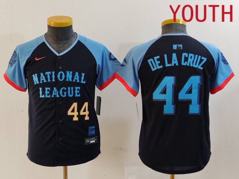 Youth Cincinnati Reds #44 Delacruz Blue All star 2024 Nike MLB Jersey style 5->youth mlb jersey->Youth Jersey